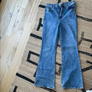 Abercrombie & Fitch Blue High-Rise Flare Jeans
